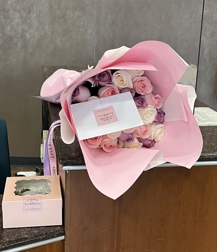 Customer photo review of Purple Deluxe Bouquet