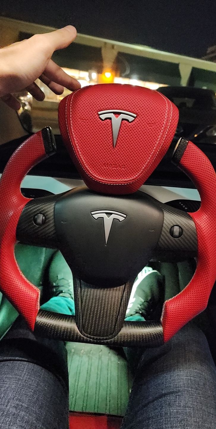 Customer photo review of Custom Airbag Top Cover for Model 3 & Model Y
