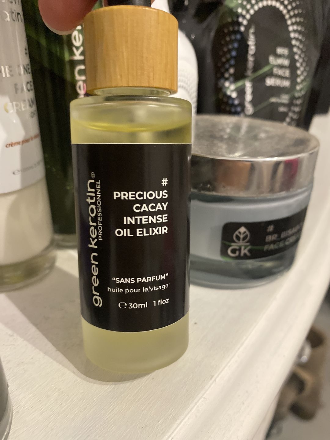 Customer photo review of Precious Cacay Timeless – Elixir Nourrissant pour le Visage