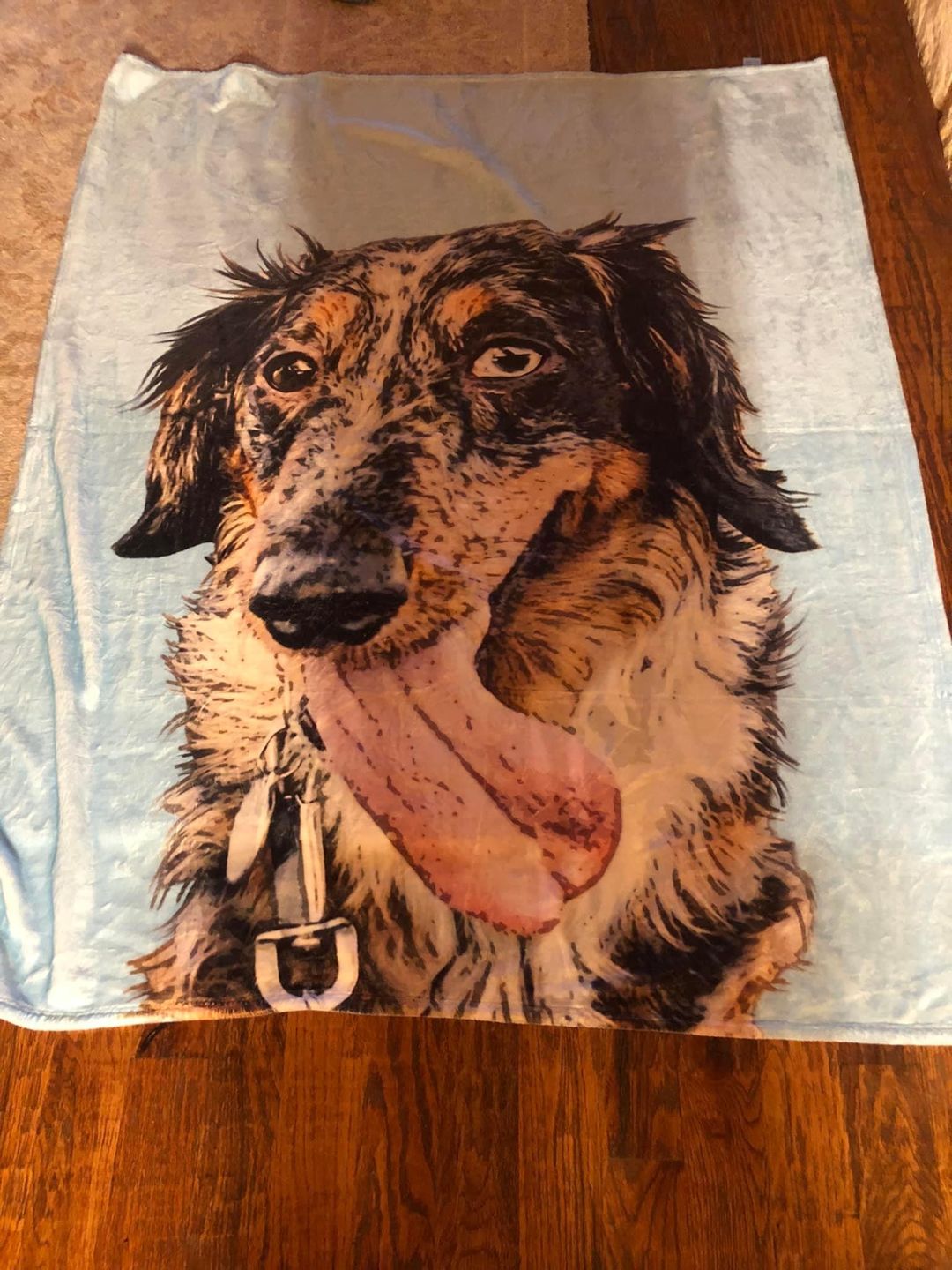 Customer photo review of Custom Pet Art Fleece Blanket