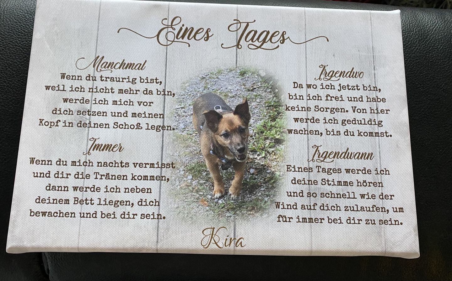 Customer photo review of Eines Tages - Individuelle Leinwand