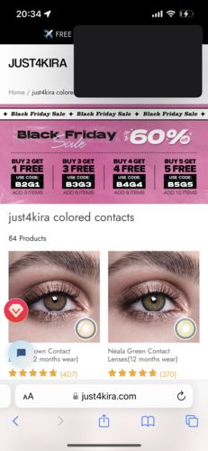 Customer photo review of SL70 Gray Contact Lenses(12 months wear)