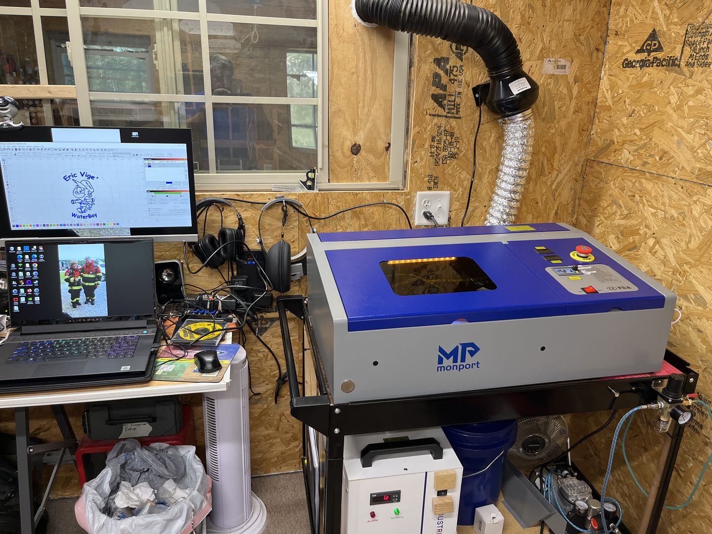 Customer photo review of Monport 40W Lightburn (8" X 12") CO2 Laser Engraver & Cutter with FDA Approval