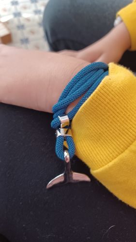 Customer photo review of "Whale" tracking bracelet
