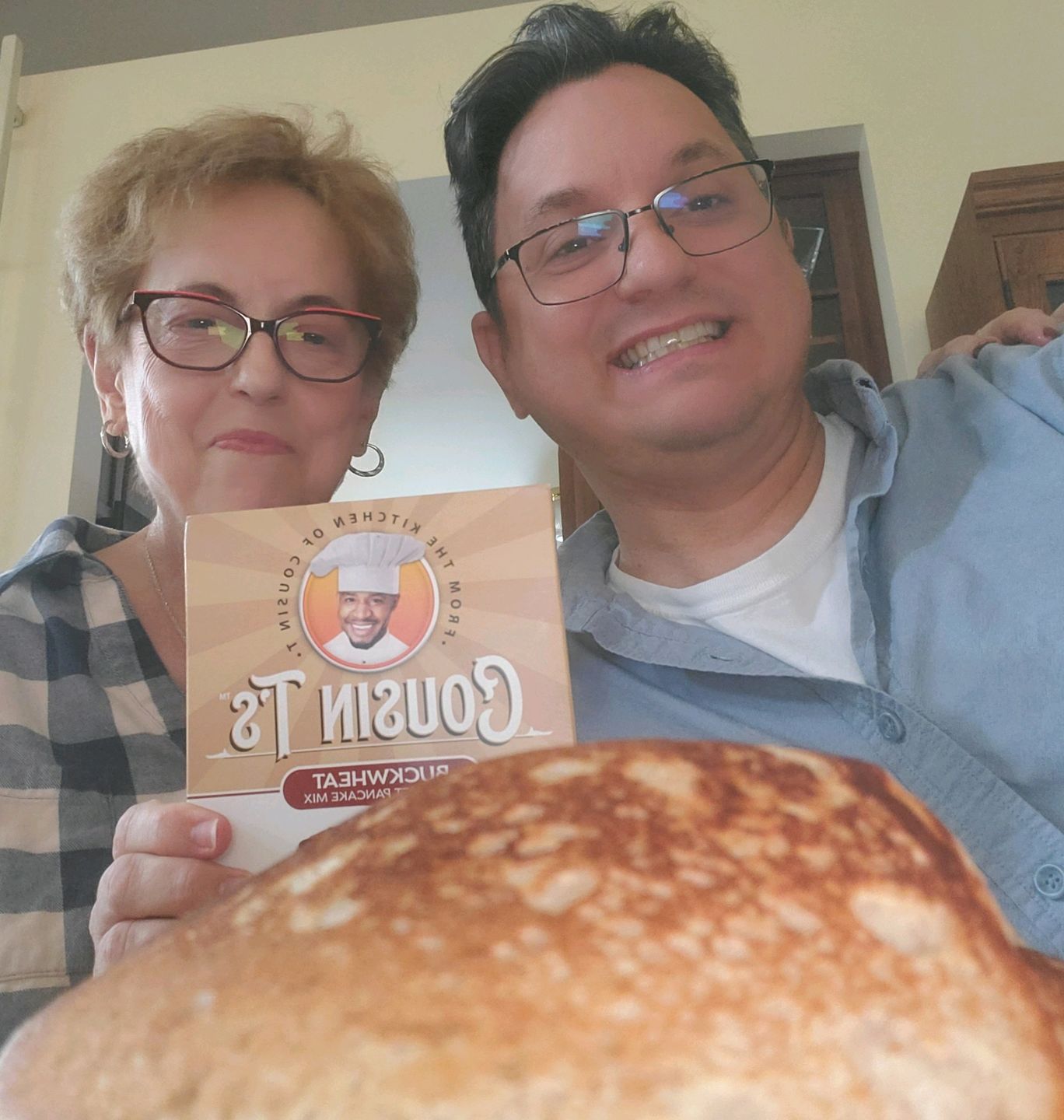 Customer photo review of Cousin T's Buckwheat Gourmet Pancake Mix 2 Pack