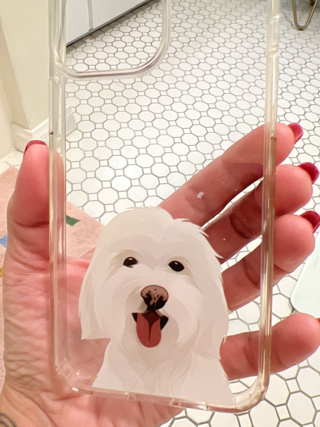 Customer photo review of Custom Pet Portrait Phone Cases