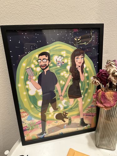 Customer photo review of 'Rick and Morty' Custom Portrait