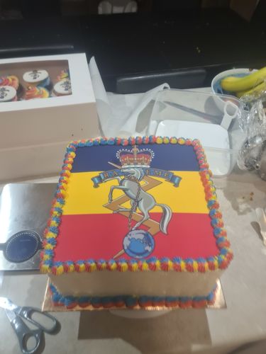 Customer photo review of 12 x 6.35 cm Round Standard Cookie Edible Icing Images