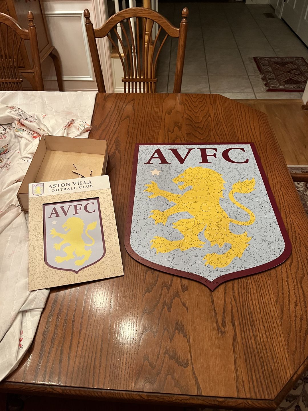 Customer photo review of Aston Villa FC® Logo - Official Wooden Puzzle