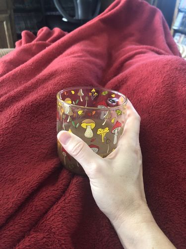 Customer photo review of Mushroom Glass Mug