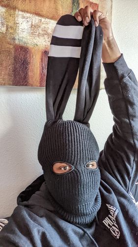 Customer photo review of Rabbit Ski Mask Bunny Balaclava