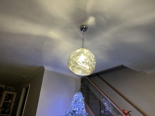 Customer photo review of 1-Light Melt Kitchen Pendant Light