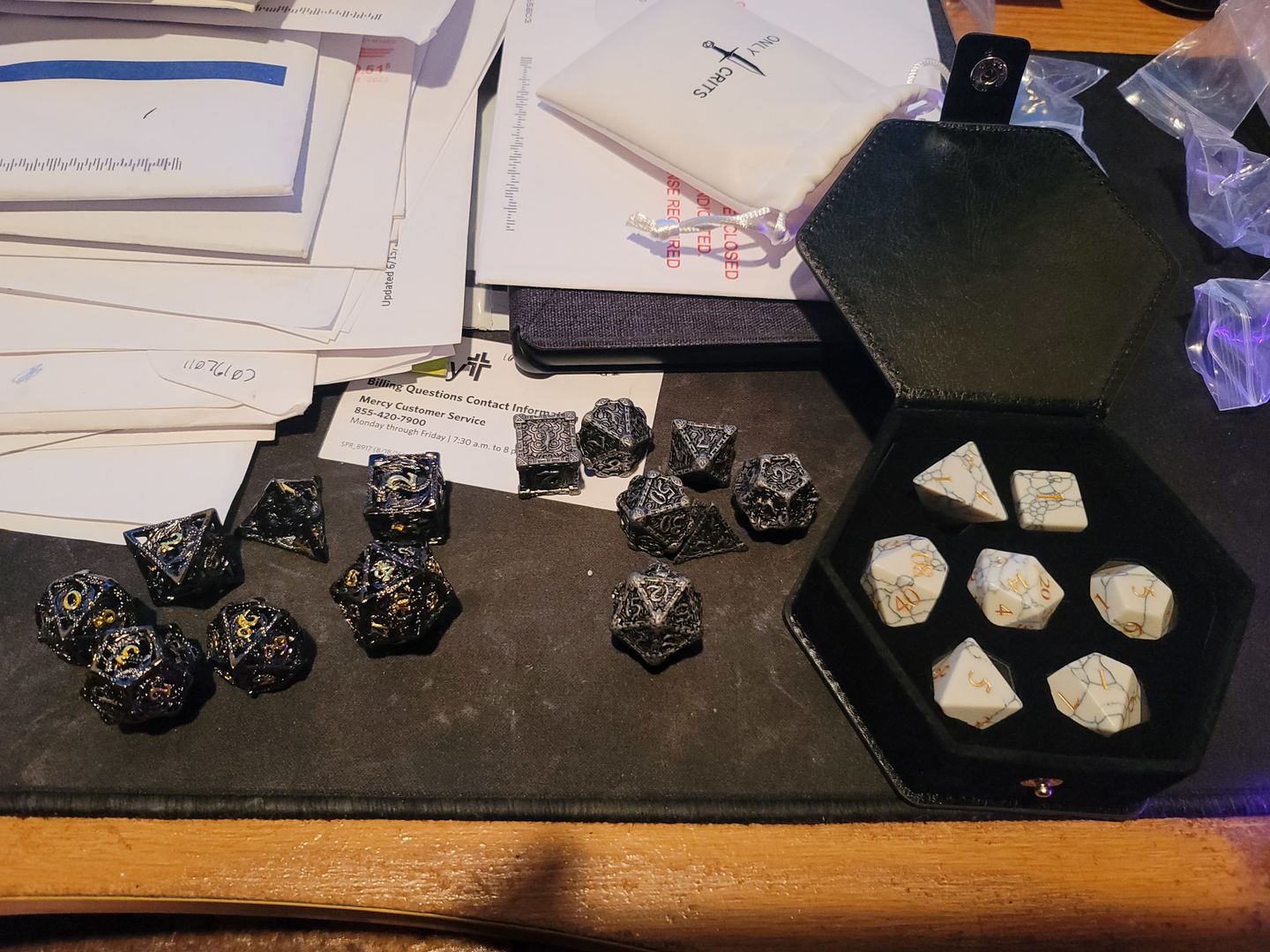 Customer photo review of Cracked Marble - Stone Dice Set