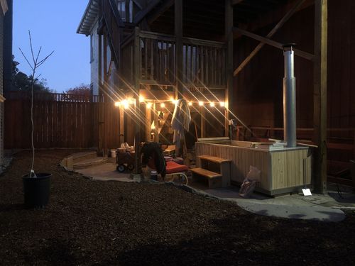 Customer photo review of Wood Burning Hot Tub