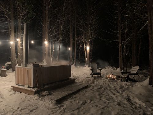 Customer photo review of Wood Burning Hot Tub