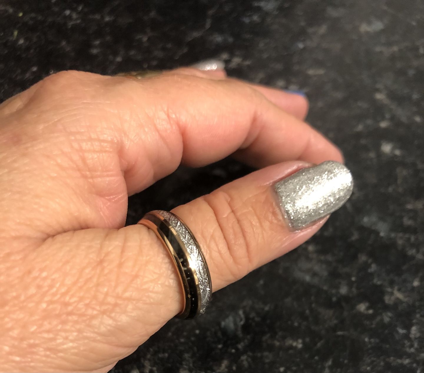 Customer photo review of The Rosie Black 6mm Wonder Ring