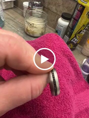 Customer video review of 8mm Gun Metal Tungsten Carbide Wedding Band with Black Sapphires