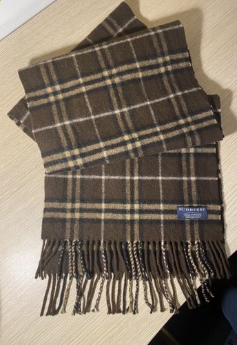 Customer photo review of Burberry Dark Brown Nova Check Scarf