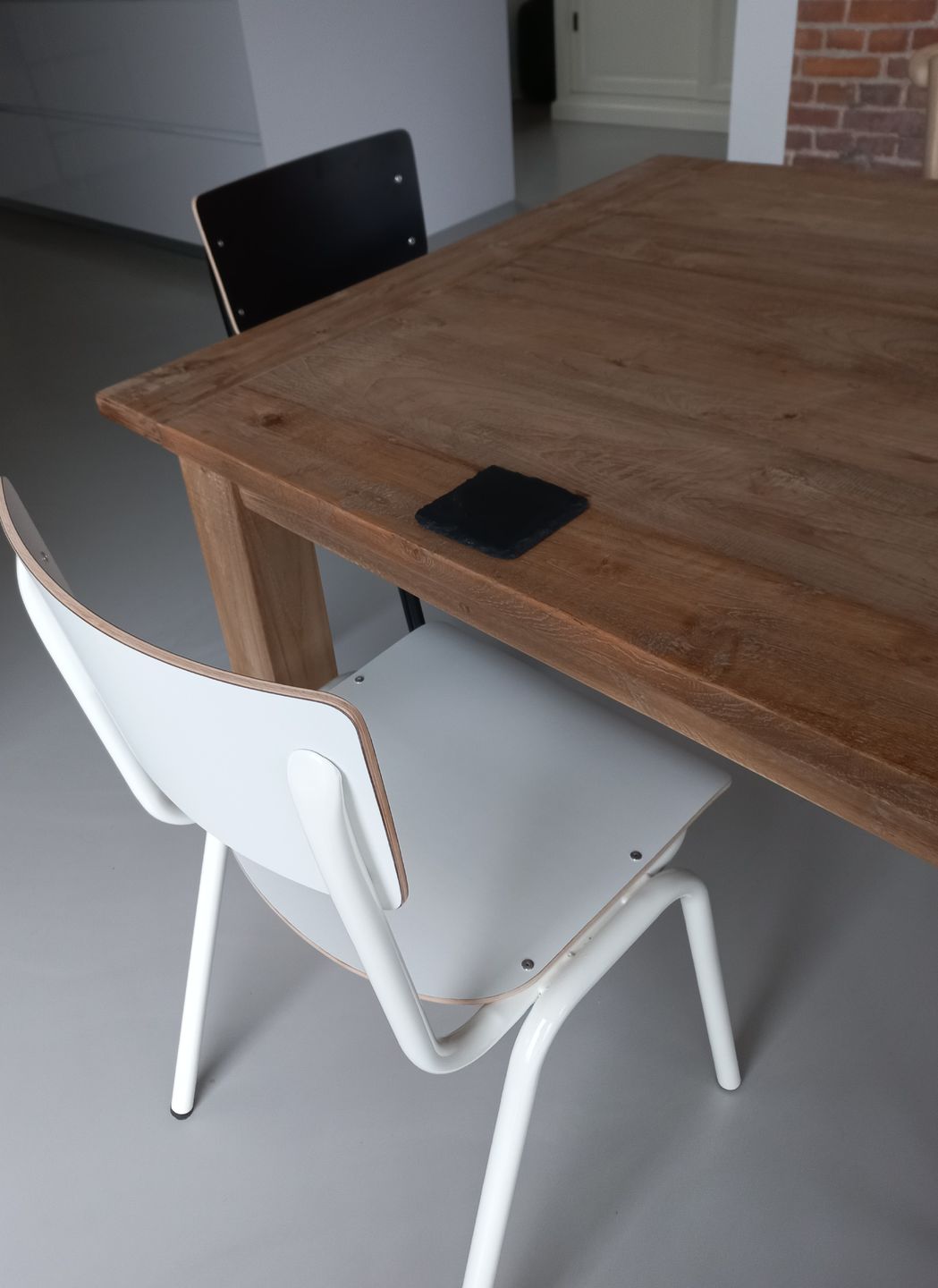 Customer photo review of Eetkamerstoel Houten Design Wit School