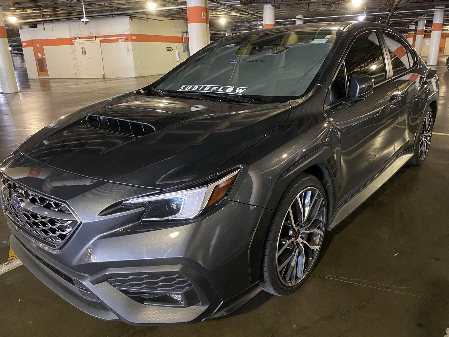 Customer photo review of SubieFlow Windshield Banners