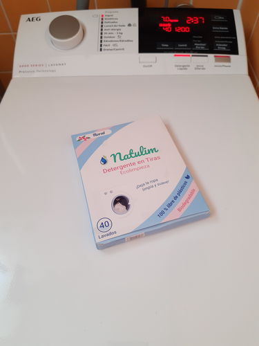 Customer photo review of Eco-Tiras de Detergente 40 lavados Natulim