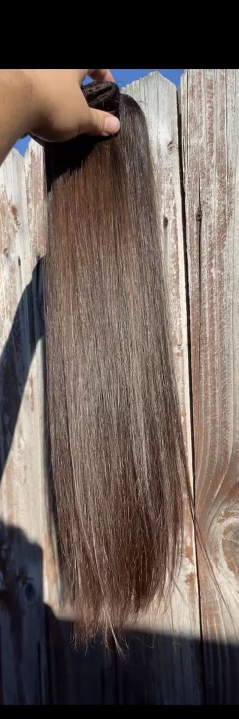 Customer photo review of Raw Indian Straight Hair