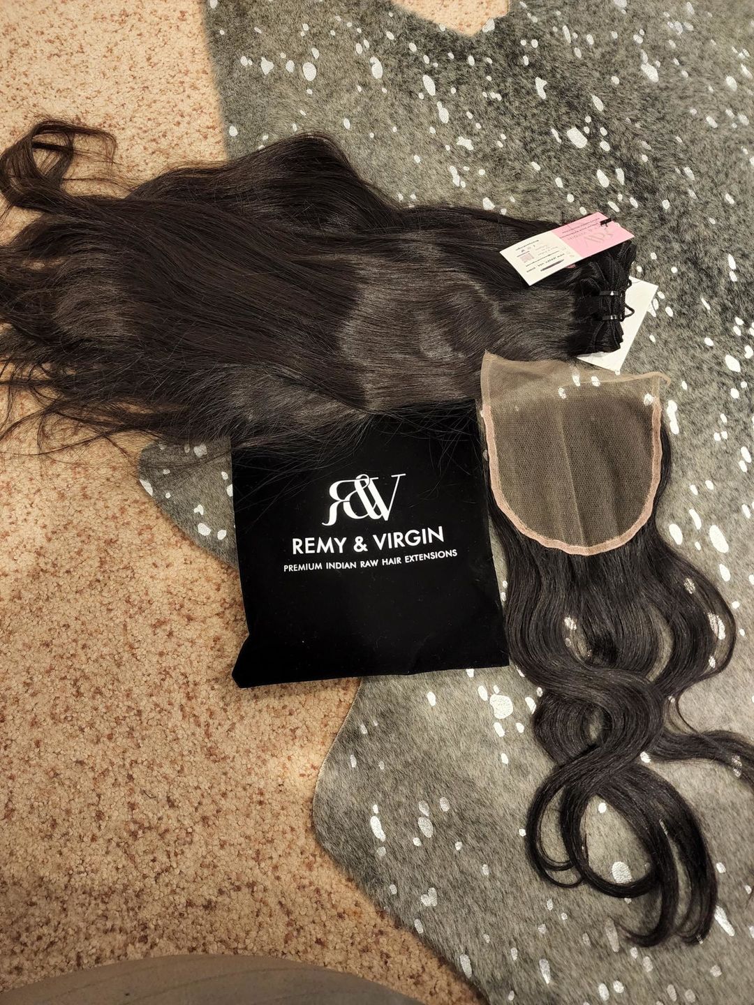 Customer photo review of Raw Indian Straight Hair