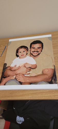 Customer photo review of Custom Pre-Framed Paint by Number Canvas