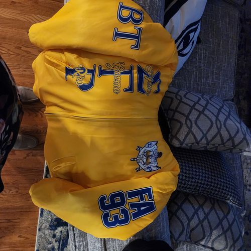Customer photo review of Sorority Hoodie - Personalized Sigma Gamma Rho Gold Sherpa Hoodie