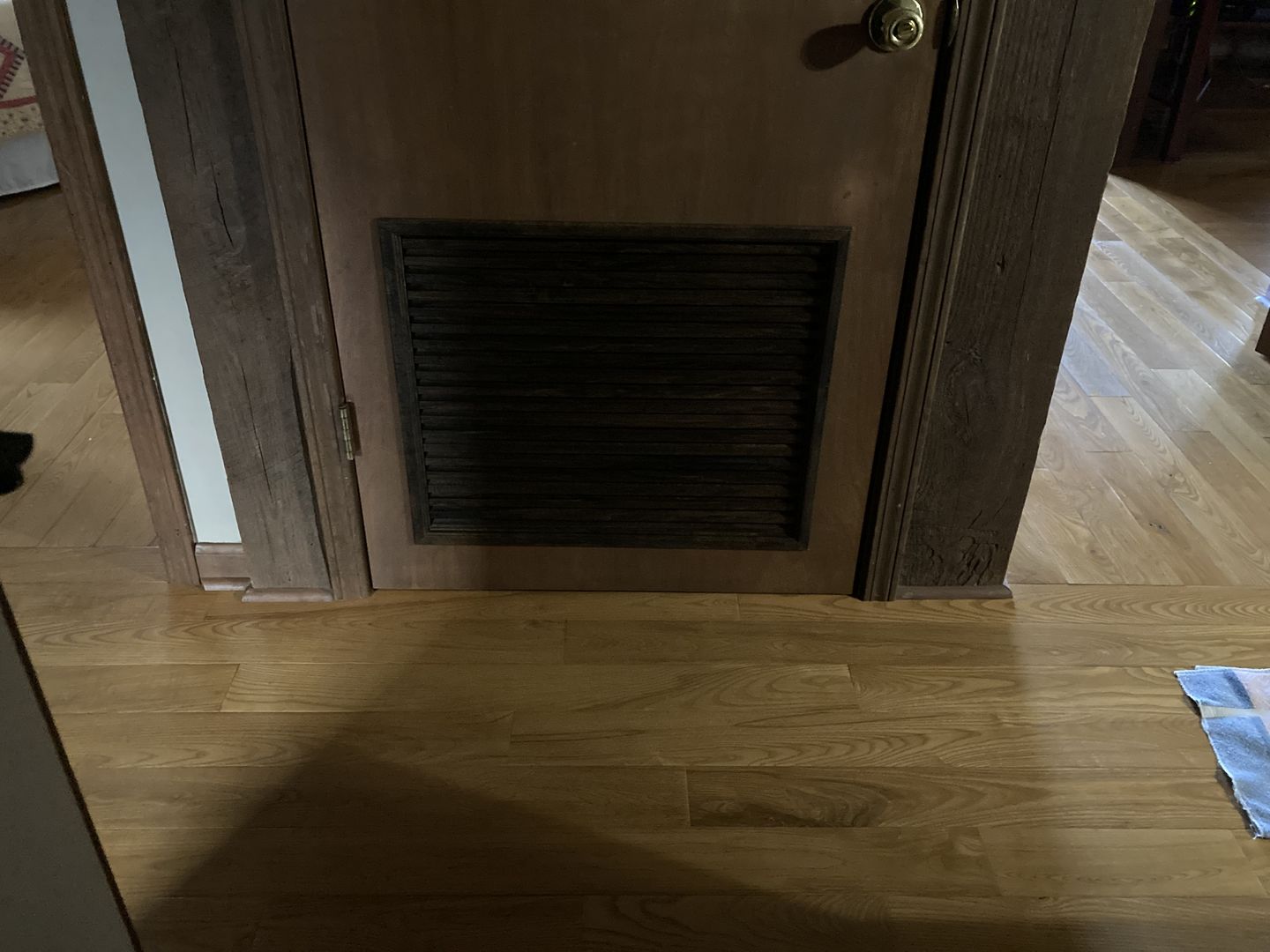 Customer photo review of Chevron Basswood Door Louver Kit