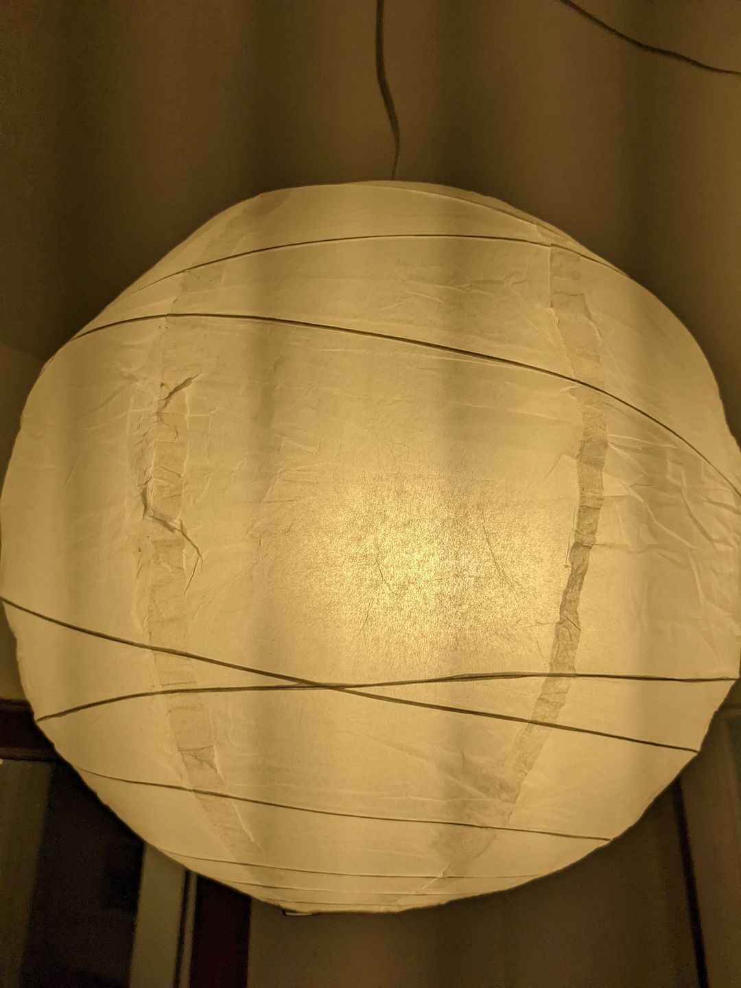 Customer photo review of 16" White Round Paper Lantern, Crisscross Ribbing, Chinese Hanging Wedding & Party Decoration