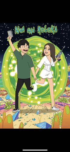 Customer photo review of 'Rick and Morty' Custom Portrait
