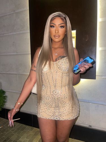 Customer photo review of Desire Crystal Dress (NUDE)