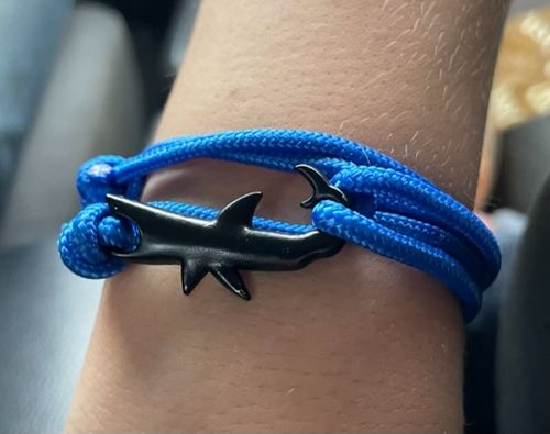 Customer photo review of "Shark" tracking bracelet