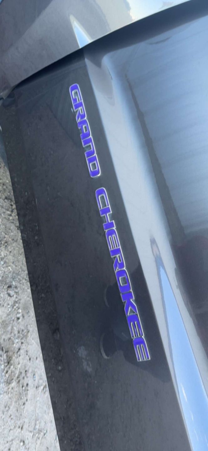 Customer photo review of Jeep Emblem Overlay Decals – Solid Colors | Fits Grand Cherokee, Grand Cherokee L