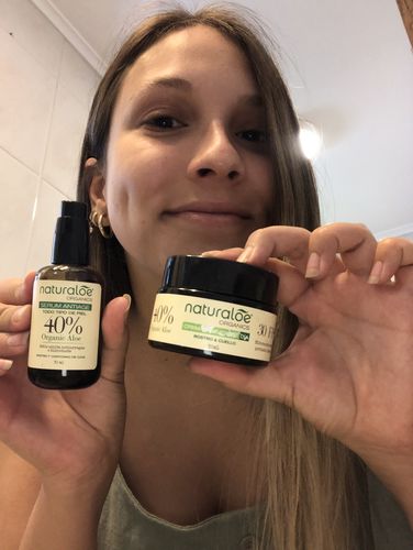 Customer photo review of Naturaloe Set Crema día 50ml + Serum Antiage 30ml + Gel de Piel 50ml