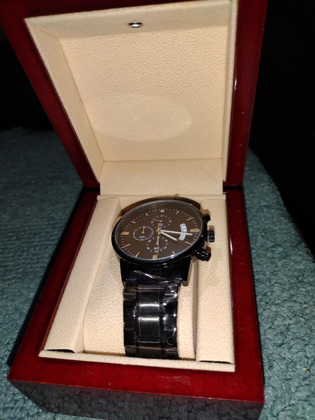 Customer photo review of (ALMOST SOLD OUT) To My Grandson - Engraved Premium Watch - SS146