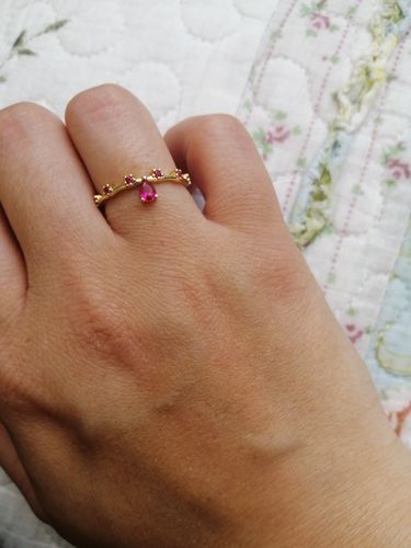 Customer photo review of ANILLO DRYNA ROSE BAÑO DE ORO