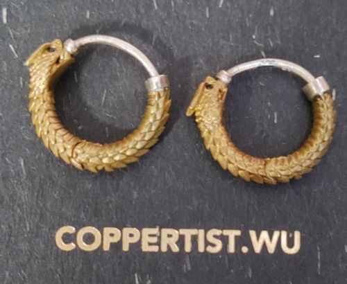 Customer photo review of Ouroboros Earrings