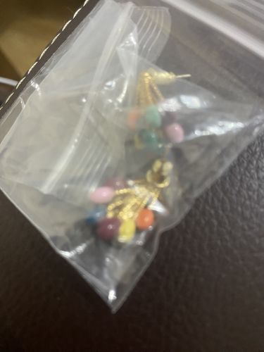 Customer photo review of Macaron Color Earrings