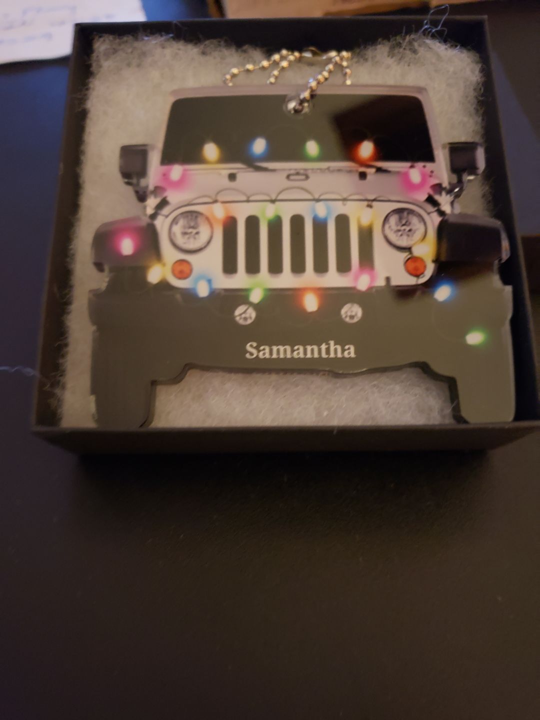 Customer photo review of Personalized Car Acrylic Christmas Ornament