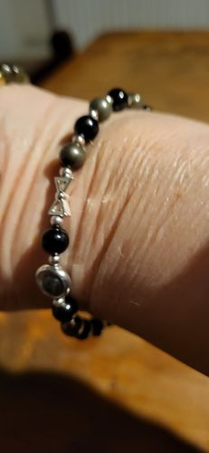 Customer photo review of Bracelet de chance et protection en pyrite & tourmaline | Argent 925