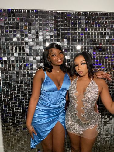 Customer photo review of Goddess Corset Dress (BLUE)