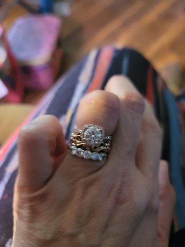 Customer photo review of 1.25ct Five Stone Shared Prong Semi-Eternity in 14k Gold