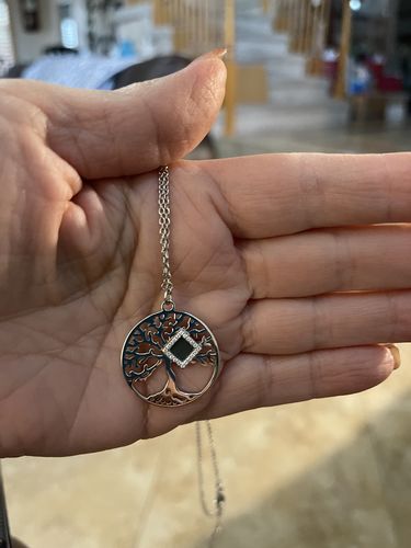 Customer photo review of Tree of Life Necklace