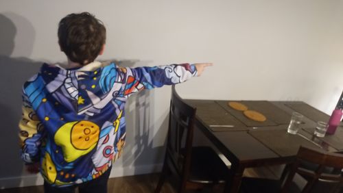 Customer photo review of Abstract Cartoon Galaxy Space Print Sherpa Lined Zip Up Hoodie