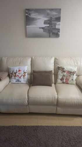 Customer photo review of Lienzo Muelle de Madera con Nombres Personalizados