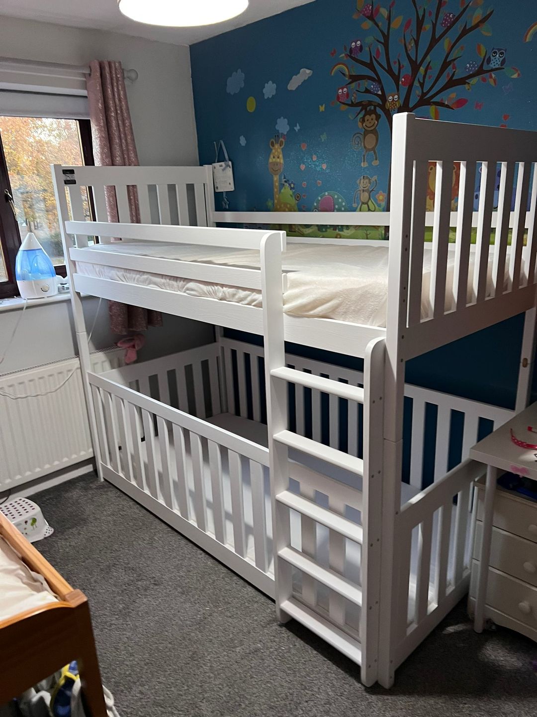 Customer photo review of Wooden Bunk Bed Cris with Cot Bed