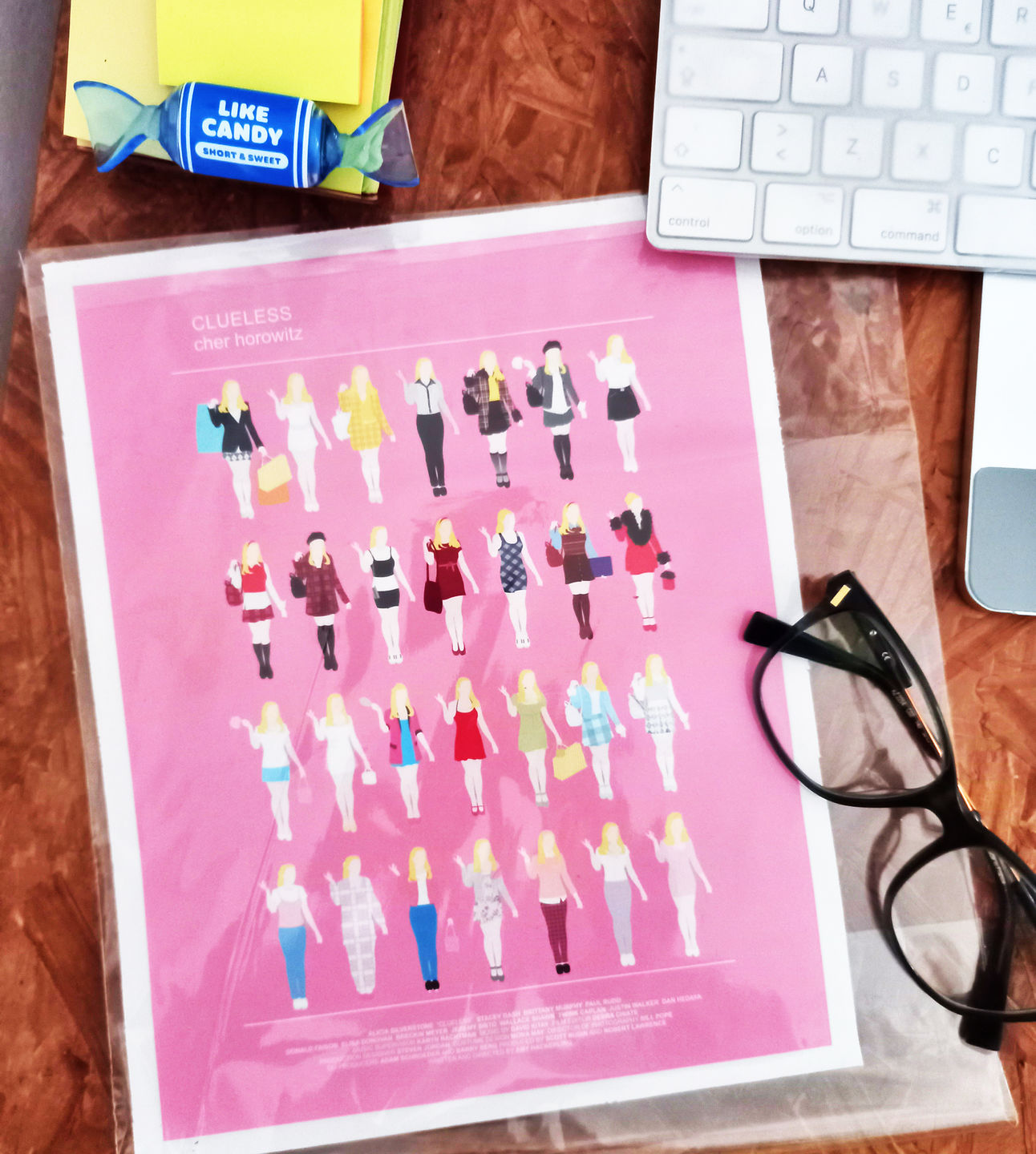 Customer photo review of Clueless Movie Poster, Cher Horowitz fashion illustration