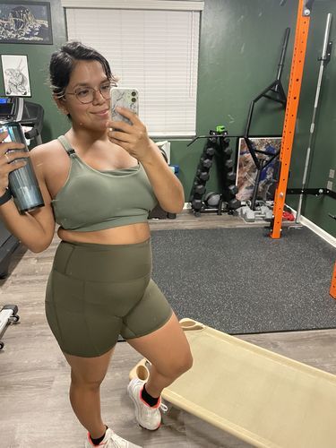 Customer photo review of Ultra Comfort Active Nursing Bra (Olive)